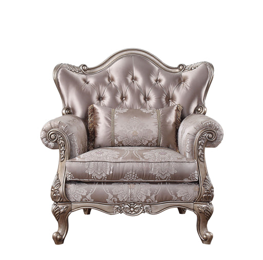 Jayceon - Chair With Pillow - Fabric & Champagne - R&R Furniture Gallery (Fountain Valley, CA)