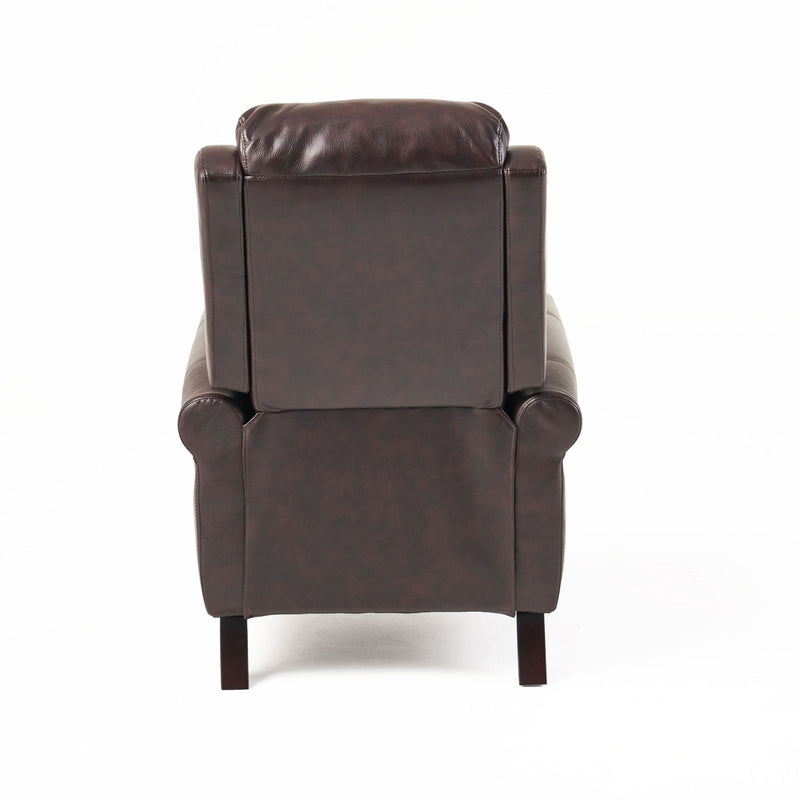 Noble House Memphis Burgundy Standard Recliner Club Chair with plush upholstery and comfortable armrests.