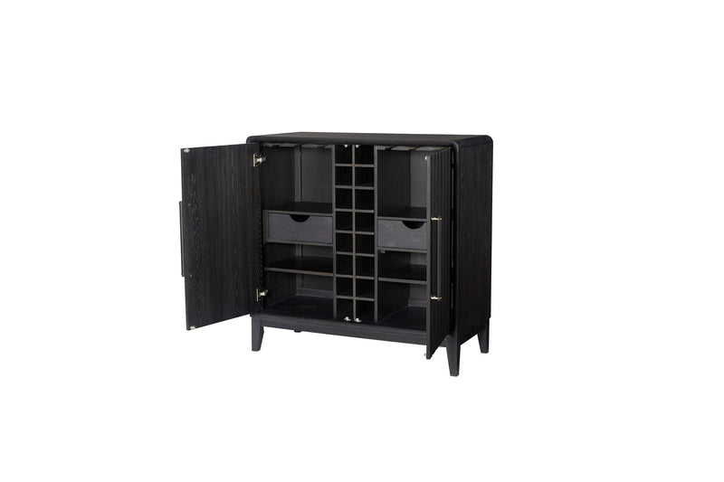 Ample Storage Bar Cabinet - Peppercorn - R&R Furniture Gallery (Fountain Valley, CA)
