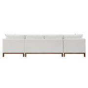 Valiant - Sectional Sofa With 4 Pillows - Ivory Chenille - R&R Furniture Gallery (Fountain Valley, CA)