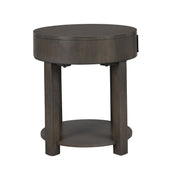 Jonah - MDF End Table With USB Ports - Light Brown - R&R Furniture Gallery (Fountain Valley, CA)