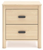 Cabinella - Two Drawer Night Stand - Tan - R&R Furniture Gallery (Fountain Valley, CA)