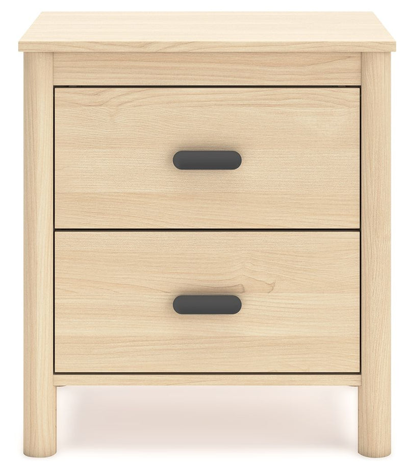 Cabinella - Two Drawer Night Stand - Tan - R&R Furniture Gallery (Fountain Valley, CA)