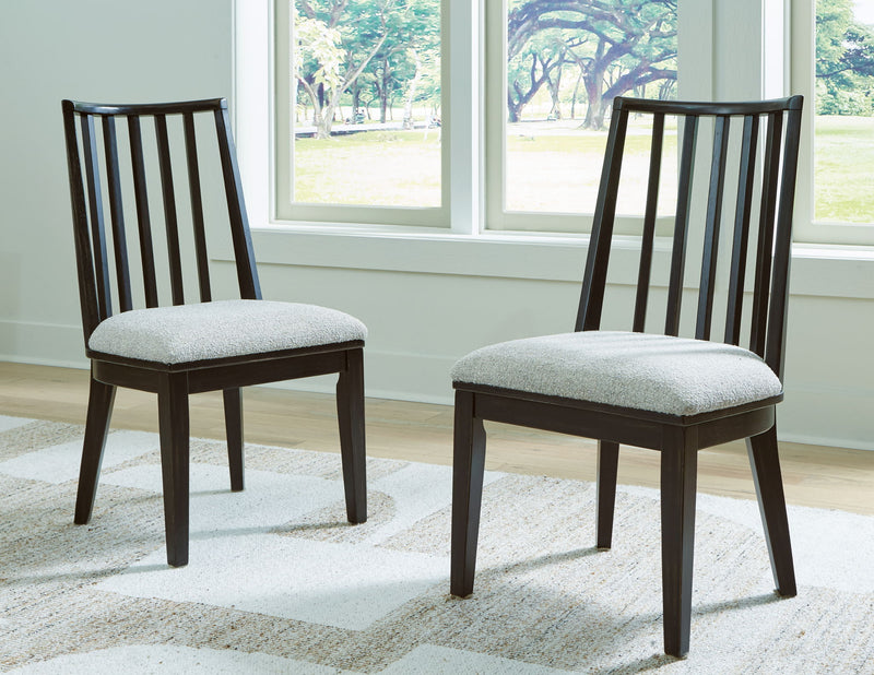 Galliden - Dining Upholstered Side Chair (Set of 2) - Black - R&R Furniture Gallery (Fountain Valley, CA)