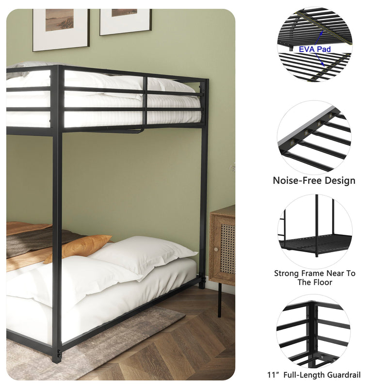 Adam - Full Over Full Bunk Bed - Black - R&R Furniture Gallery (Fountain Valley, CA)