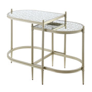 Zaba - Nesting Table - Glass Top & Silver - R&R Furniture Gallery (Fountain Valley, CA)
