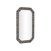 Charlene 35x59-inch jewel wall mirror by TOV Furniture with a sleek, reflective surface and elegant frame for modern decor.