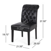 Broxton - Tuft Dining Rolltop Chairs With Button Tufted Backrest (Set of 2) - R&R Furniture Gallery (Fountain Valley, CA)