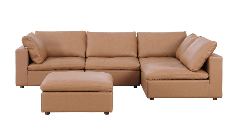 1100 - 5-Piece Right Arm Facing 3-Seat Sectional (Top-Grain Italian Leather)