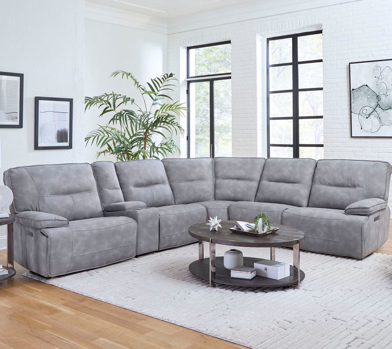 Gladiator - 6 Piece Modular Power Reclining Sectional - R&R Furniture Gallery (Fountain Valley, CA)