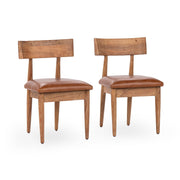 Alvaro - Leather Dining Chair (Set of 2) - Golden Wheat - R&R Furniture Gallery (Fountain Valley, CA)