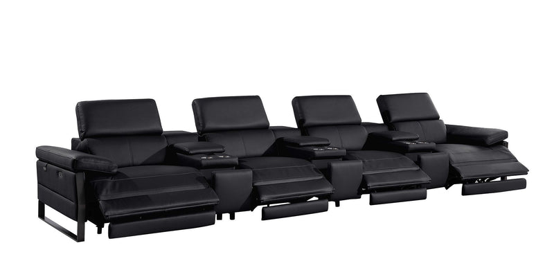 1246 - Modular Power Triple Reclining Triple Console Sofa With Power Reclining Headrests