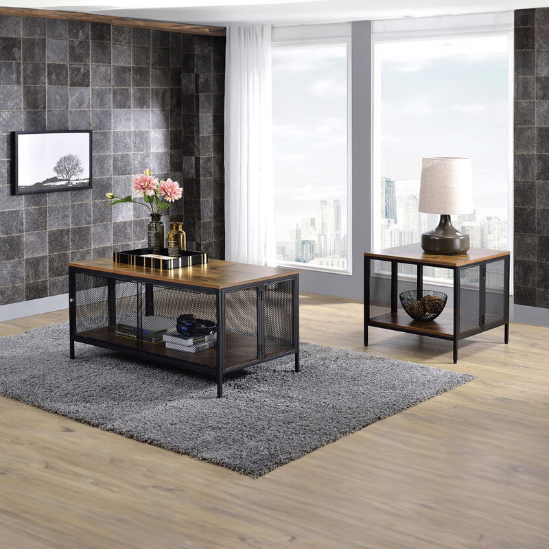 Winam - Coffee Table - Antique Oak & Black - R&R Furniture Gallery (Fountain Valley, CA)