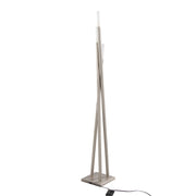 Lumi Source Icicle contemporary nickel floor lamp with sleek modern design, tall standing with multiple illuminated glass icicle accents.