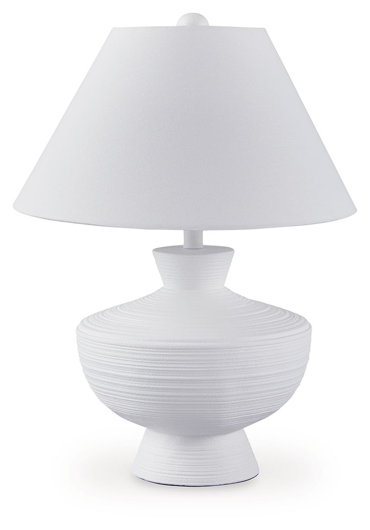 Harelwood - Poly Table Lamp - White - R&R Furniture Gallery (Fountain Valley, CA)