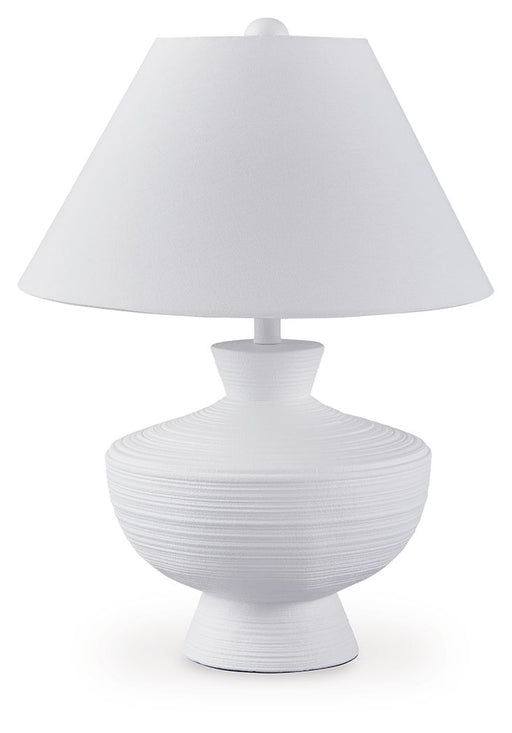 Harelwood - Poly Table Lamp - White - R&R Furniture Gallery (Fountain Valley, CA)