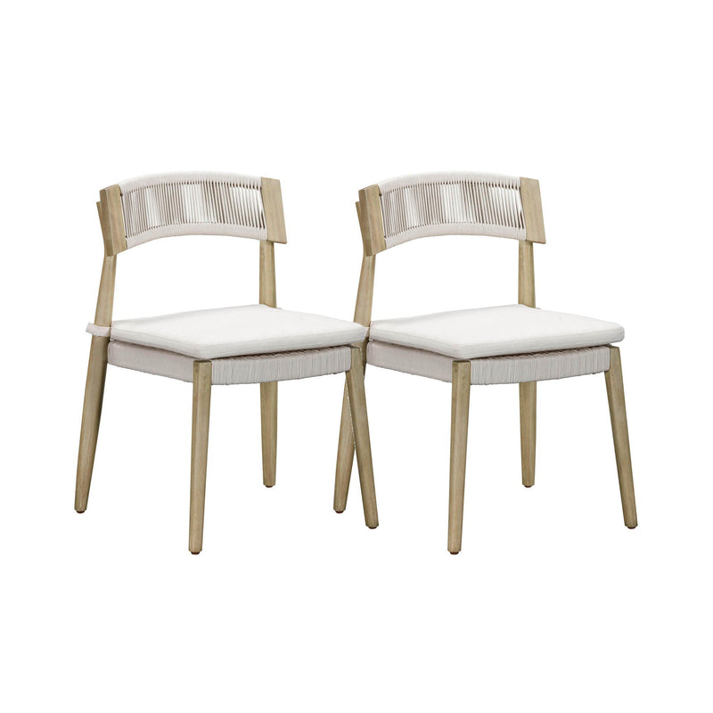 Gata - Outdoor Dining Chair (Set of 2) - Cream - R&R Furniture Gallery (Fountain Valley, CA)