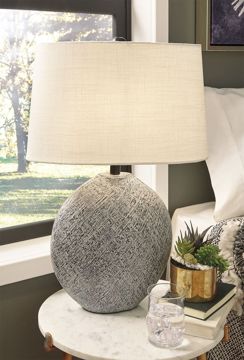 Harif - Paper Table Lamp  - Beige - R&R Furniture Gallery (Fountain Valley, CA)