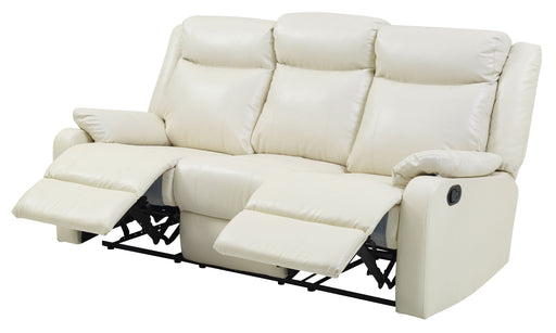 Contemporary three-seater reclining sofa by Glory Furniture with plush cushions and modern design in a living room setting.