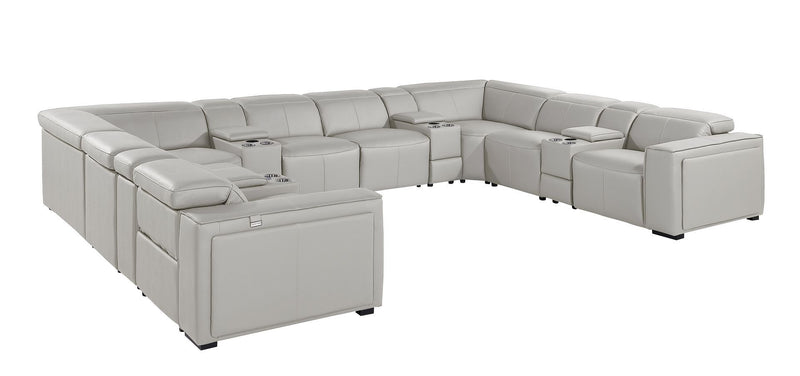 1224 - 12-Piece U-Shaped Sectional Sofa In With 4 Power Recliners & Power Headrests