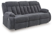 Observation - Reclining Power Sofa With Drop Down Table - Steel - R&R Furniture Gallery (Fountain Valley, CA)