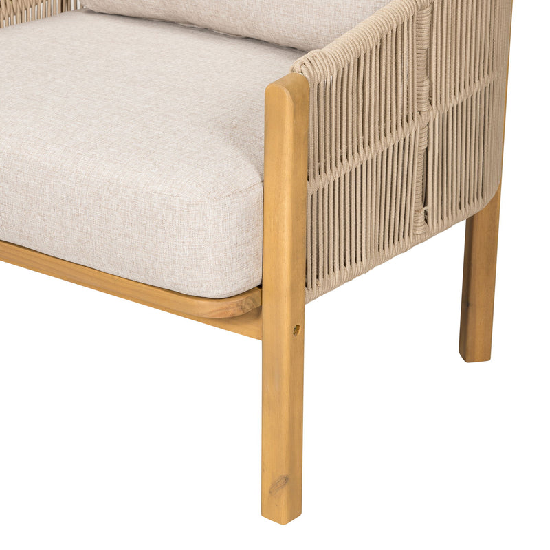 Grotta - Outdoor Wood Club Chair (Set of 2) - R&R Furniture Gallery (Fountain Valley, CA)