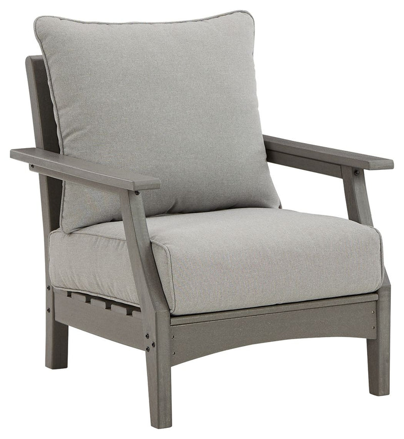Visola - Lounge Chair w/Cushion (Set of 2) - Gray - R&R Furniture Gallery (Fountain Valley, CA)