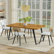 Simpli-Home Lowry handcrafted square dining table with smooth wood finish, sturdy legs, ideal for modern dining rooms