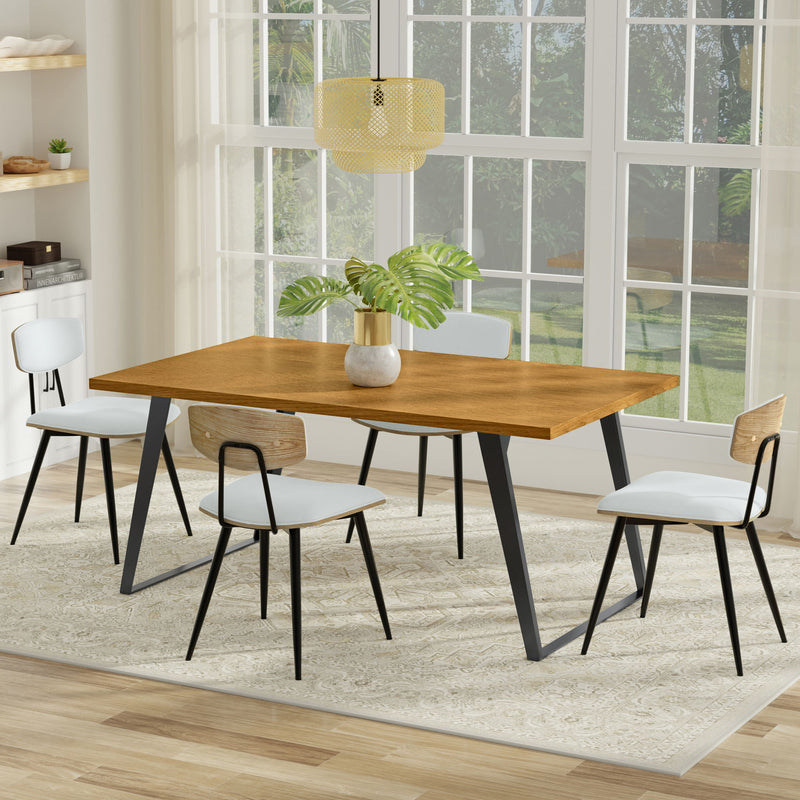 Simpli-Home Lowry handcrafted square dining table with smooth wood finish, sturdy legs, ideal for modern dining rooms