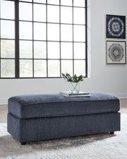Albar Place - Oversized Accent Ottoman - Cobalt - R&R Furniture Gallery (Fountain Valley, CA)