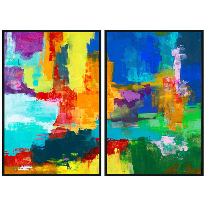 Seascape - 60" x 40" Painting By Buddy Whitlock (Set of 2) - Black - R&R Furniture Gallery (Fountain Valley, CA)