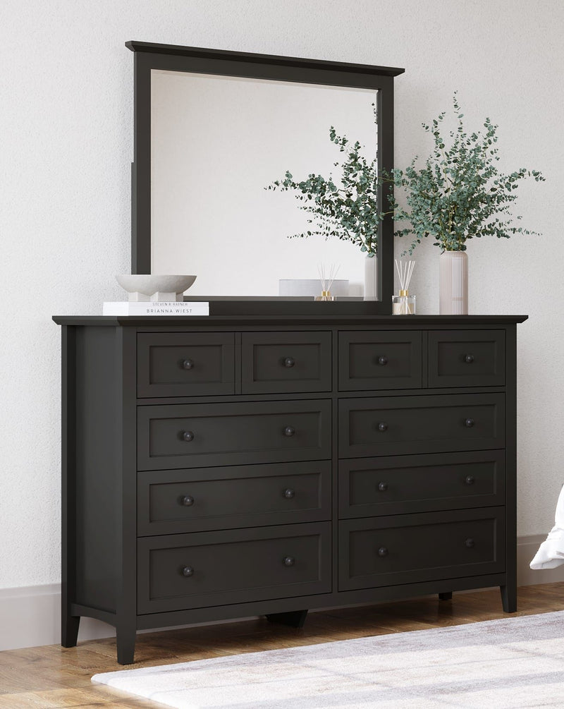 Grace Wall or Dresser Mirror in Raven Black