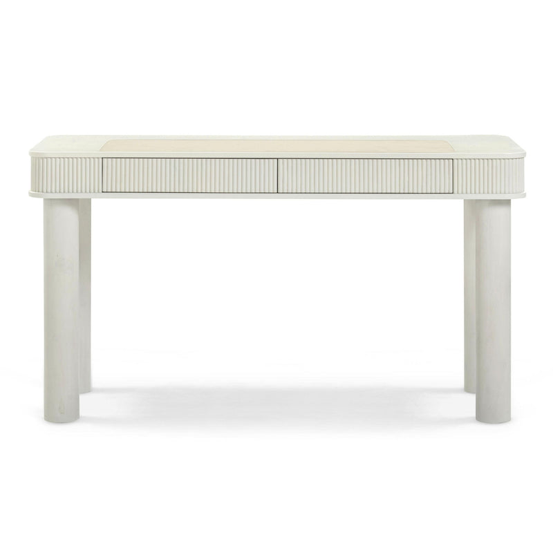 Sarah - Executive Work Desk - Cream - R&R Furniture Gallery (Fountain Valley, CA)