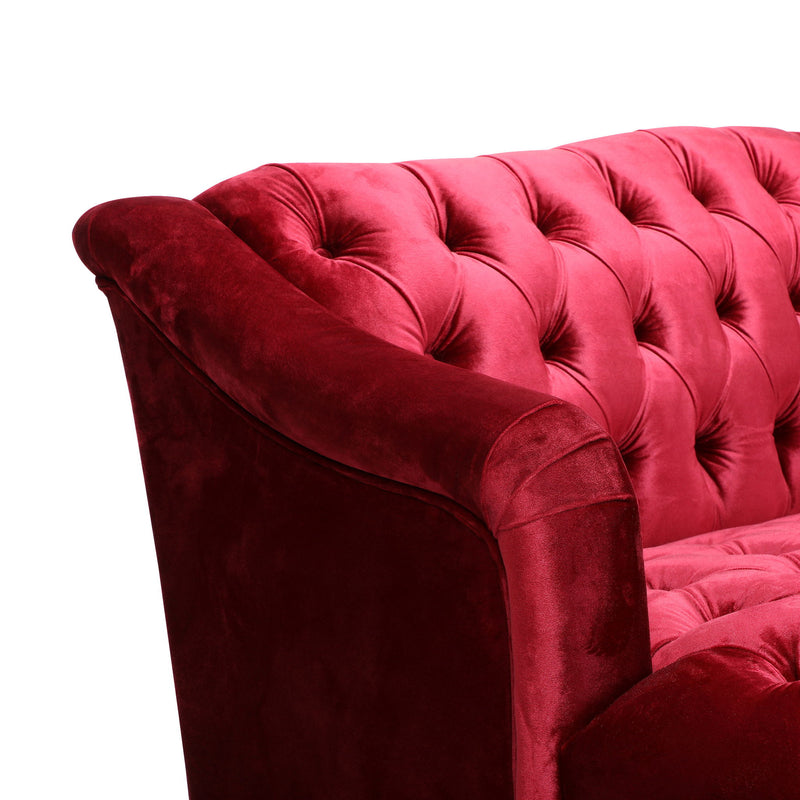 Comfy 3 Seat Sofa With Wooden Legs, For Living Room And Study - R&R Furniture Gallery (Fountain Valley, CA)