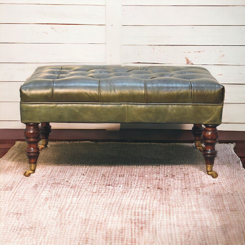 Buffalo - Ottoman With Castor Legs - R&R Furniture Gallery (Fountain Valley, CA)