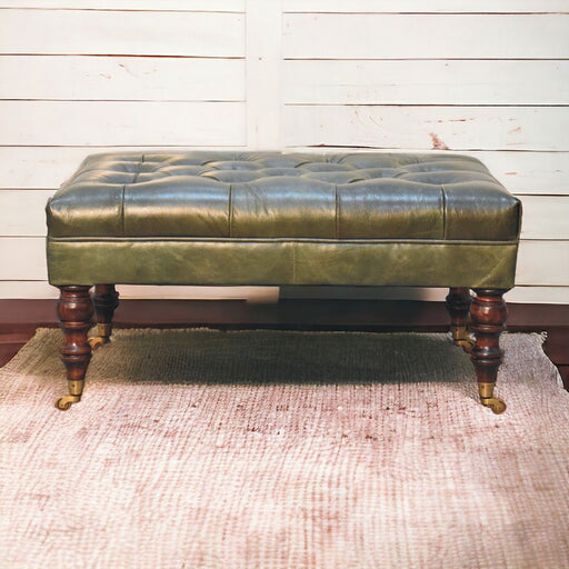 Buffalo - Ottoman With Castor Legs - R&R Furniture Gallery (Fountain Valley, CA)