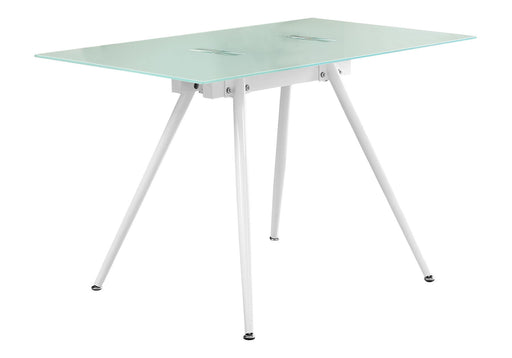 Computer Desk For Home Office, Laptop, Tempered Glass, Contemporary & Modern - White - R&R Furniture Gallery (Fountain Valley, CA)
