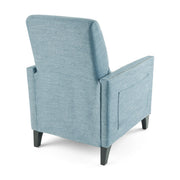 Repose Upholstered Recliner Chair With Nailhead Trim And Side Pocket - Light Blue - R&R Furniture Gallery (Fountain Valley, CA)