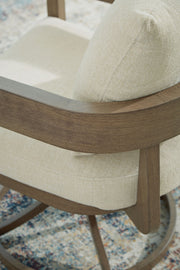 Serene Bay - Swivel Chair With Cushion (Set of 2) - Dark Brown / White - R&R Furniture Gallery (Fountain Valley, CA)