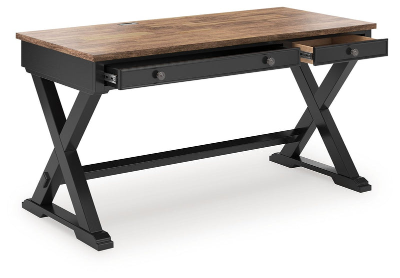 Wildenauer - Home Office Desk - Brown / Black - R&R Furniture Gallery (Fountain Valley, CA)