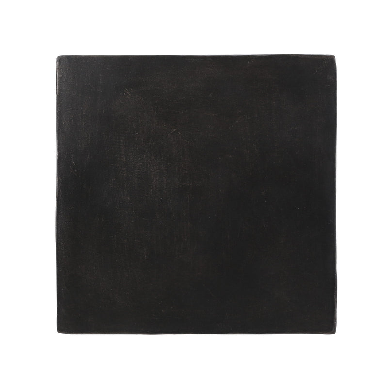 Outdoor lightweight concrete side table by Noble House with a copper finish, featuring a round top and modern design.