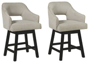Tallenger - Upholstered Swivel Barstool (Set of 2) - R&R Furniture Gallery (Fountain Valley, CA)