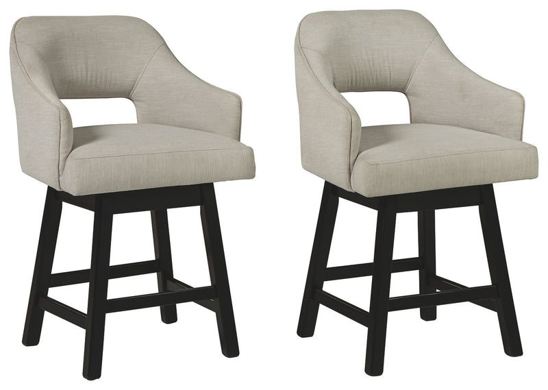 Tallenger - Upholstered Swivel Barstool (Set of 2) - R&R Furniture Gallery (Fountain Valley, CA)