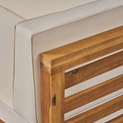 Outdoor Acacia Wood Patio Chair With Fabric Cushion - R&R Furniture Gallery (Fountain Valley, CA)