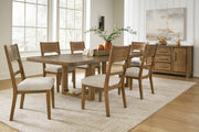 Cabalynn - Dining Uph Side Chair (Set of 2) - Oatmeal / Light Brown - R&R Furniture Gallery (Fountain Valley, CA)
