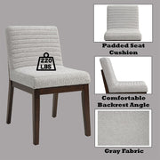 Edwyn - Side Chair (Set of 2) - Gray Fabric & Brown - R&R Furniture Gallery (Fountain Valley, CA)