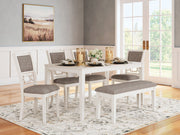 Erinberg - Dining Room Table Set (Set of 6) - Antique White - R&R Furniture Gallery (Fountain Valley, CA)