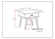 Draper - Handcrafted Mid Century End Table - R&R Furniture Gallery (Fountain Valley, CA)