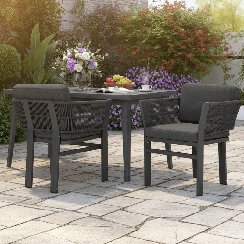 Outdoor Dining Chair, All-Weather Patio Seating For Backyard (Set of 2) - R&R Furniture Gallery (Fountain Valley, CA)