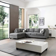 Glory Furniture Malone Comfort Sectional sofa with plush cushions and neutral fabric, perfect for modern living rooms.